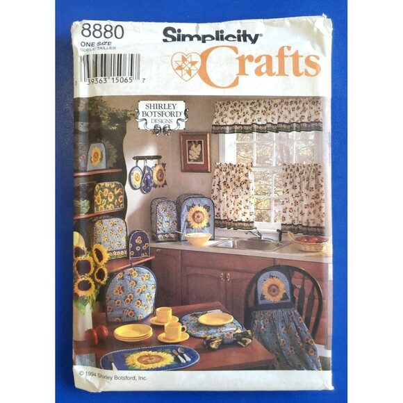 Simplicity Sewing Pattern 8880 Crafts Kitchen Accessories Shirley Botsford UNCUT - Picture 1 of 9